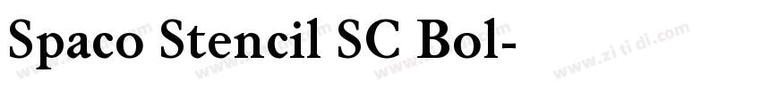 Spaco Stencil SC Bol字体转换